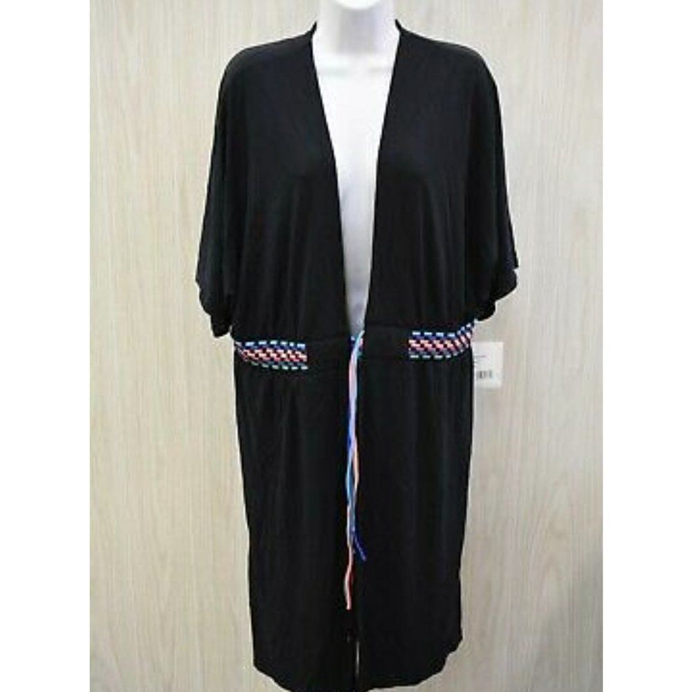 La Balanca Plus Size Macrame Coverup Kimono 3x